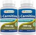 Best Naturals L-Carnitin 1000mg 60 Tabletten (60 Zähler (Pack von 2))