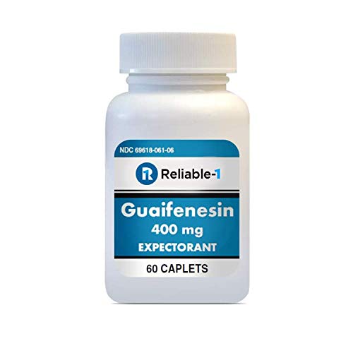 Zuverlässig-1 Laboratories Guaifenesin 400 mg Caplets Husten und Mucus Relief | Expectorant für Chest Congestion | 60 Caplets