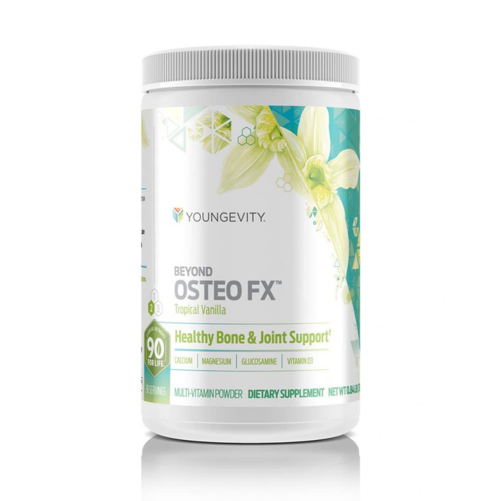 Youngevity Beyond Osteo FX - Tropical Vanilla | Healthy Bone & Joint Support | Multi-Vitamin Pulver | 30 Servierungen (1 Kanister)