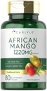 Carlyle African Mango Supplement 1220mg | 80 Kapseln | mit Green Tea Extract | Non-GMO, Glutenfrei