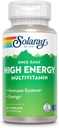 SOLARAY Einmal täglich High Energy Multivitamin, Iron Free, Immunsystem und Energie Unterstützung, Ganze Nahrung und Kräuterbasis Zutaten, Männer und Frauen Multi Vitamin, 60 Servierungen, 60 VegCaps