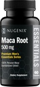 Nugenix Essentials Maca Root Powder Capsules - 100% Peruvian Maca Extract, Peruvian Ginseng, MacaPrime - 60 Count