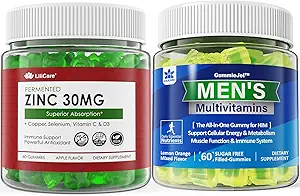 Zucchero gratis zinco Gummies 2 Pack + Mens Multivitaminici Gummies 1 confezione