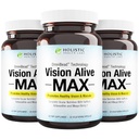ganzheitliche Gesundheitslabors Vision Alive Max mit 8 natürlichen Inhaltsstoffen Lutemax® 2020, Bilberries, Blaubeeren, c3g von Black Currant, Maqui Berry, Saffron und Astaxanthin (30 Graf (Pack von 3))