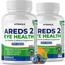 AREDS 2 Augen-Vitamine - Lutein, Zeaxanthin, Bilberry, Astaxanthin Mineral Vision Supplement - Unterstützt Augenerkrankung, trockene Augen, Druck und Vision Gesundheit - Made in USA - 120ct