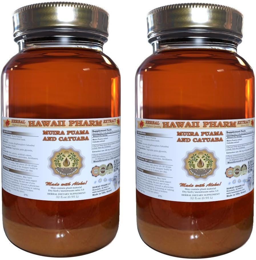 Supplemento della tintura dell'estratto liquido di Muira Puama e Catuaba 2x32 oz