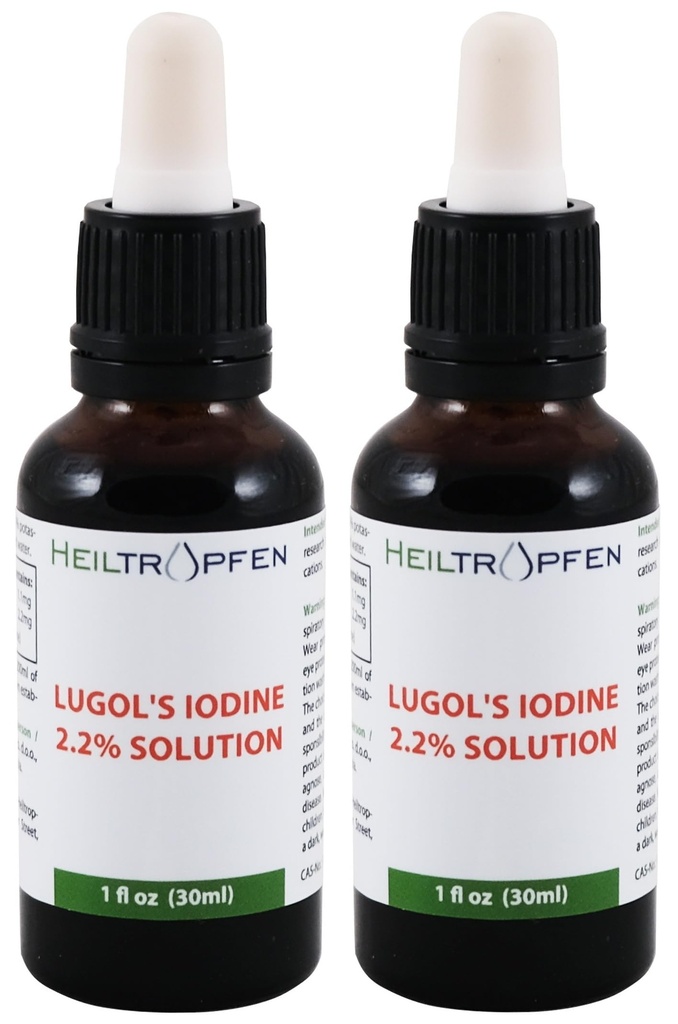 Solution d'iode de Lugol 2x1 Fl Oz - 2x30 ml.