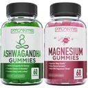Ashwagandha & Magnesium Gummis für verbesserte Schlaf & Stärkung der Körperfunktionen. Ashwagandha steigert Stimmung & Energie - Magnesium hilft, Muskeln und Relieves Cramps - Vegan