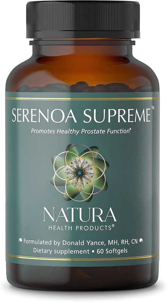 Natura Health Products Serenoa Supreme Supplement - Unterstützt gesunde Prostata-Funktion und normale Urinary Flow in Herren- Mit Säge Palmento, Nettle, Cratavin, Kürbis Seed Oil (60 Softgels)