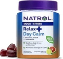 Natrol Mood+ Stress Relax+ Day Calm Gummies for Occasional Stress, Tropical Fruit Punch, 60 comte, 60 jours d'approvisionnement