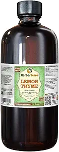 Timo di limone (Thymus x Citriodorus) Glycerite, Estratto di liquido privo di alcool di erbe (Nome: HerbalTerra, Proudly Made in USA) 32 fl.oz (0.95 l)