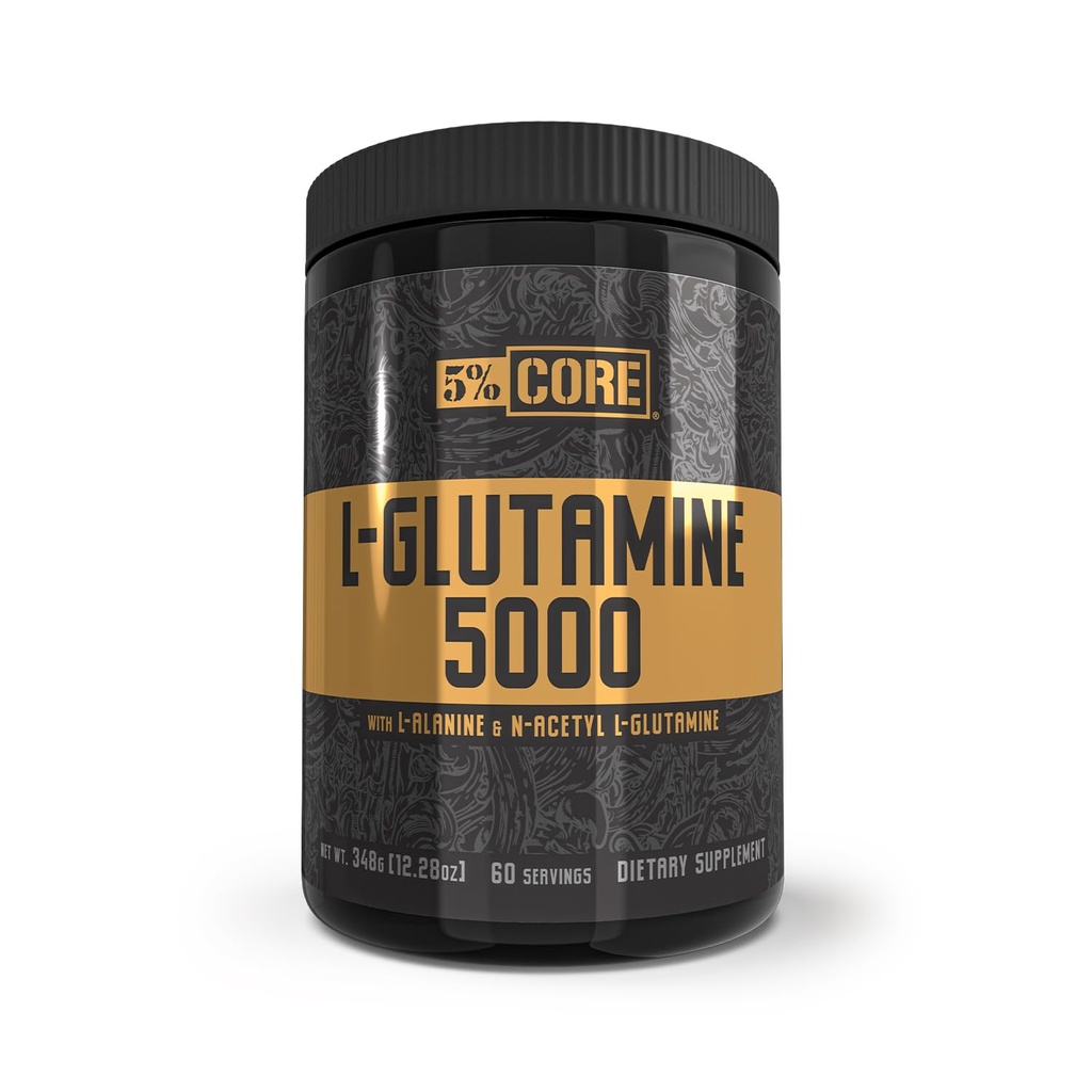 5 % Nutrition Core L-Glutamine 5000 Supplément avec/L-Alanine.