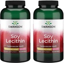 Swanson Premium Brand Soy Lecithin Non OGM 1.2 g 180 Sgels 2 Pack