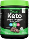 Orgain Bio Keto Vegan Protein Pulver, Schokolade - 10g Pflanzen basiertes Protein, 0g Zucker*, Avocado & Kokosöl, Glutenfrei, keine Milch, Lactose oder Soja Zutaten, Für Glattstoffe & Shakes, 0.97lb