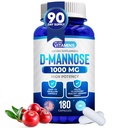 Wir mögen Vitamine D-Mannose 1000mg Kapseln - 180 einfach zu schlucken Veggie Kapseln - Cranberry D Mannose Supplement hilft Blasen und Harnwege Gesundheit zu unterstützen