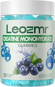 Creatina Monoidrato Gummies 5000mg per uomini e donne, Masticabili Creatina Monoidrato Supplemento (120 conte)- Blueberry 120 Gummies