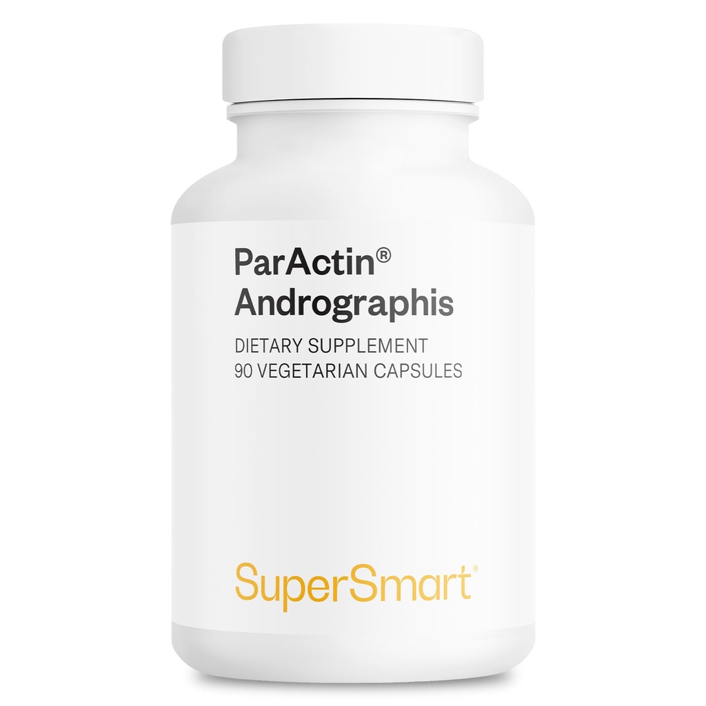 Supersmart - ParActin Supplemento 300mg al giorno (High Strength) - Andrographis Paniculata | Non-GMO & Gluten Free - 90 capsule vegetariane