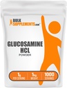 BulkSupplements.com Glucosamine HCl Powder - Glucosamine Supplemento, Joint Support Supplement - Gluten Free, 1g per Serving, 5kg (Pack of 5) (11 lbs)