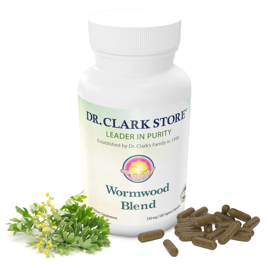 Dr Clark Superblend Wormwood Capsules - Vegetariano 330 mg, 100 Capsule - Wormwood Herb Senza Preservativi Artificiali, Wormwood Combinazione con Quassia