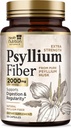 Psyllium Husk Kapseln 1500 mg - Natürliche Faser Ergänzung Pillen, Tägliche Verdauung, Colon Gesundheit, & Regelmäßigkeit Unterstützung, Pflanzen basierte Psyllium Husks Pulver Kapseln, Vegan, Non-GMO - 120 Veggie Kapseln