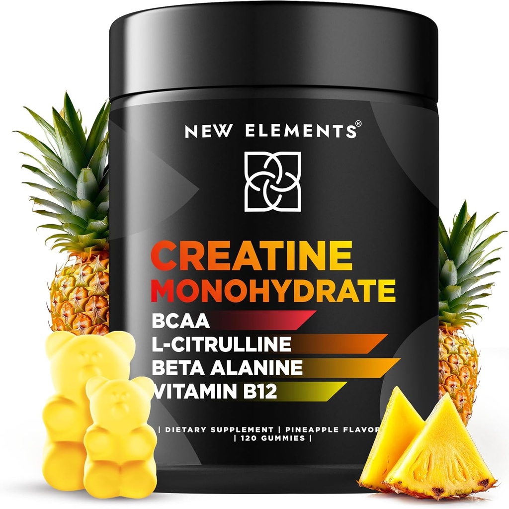Kreatin Monohydrat Gummi 5mg mit BCAA L-Citrulline Beta Alanine & Vitamin B12 | Der ultimative Energie-Booster