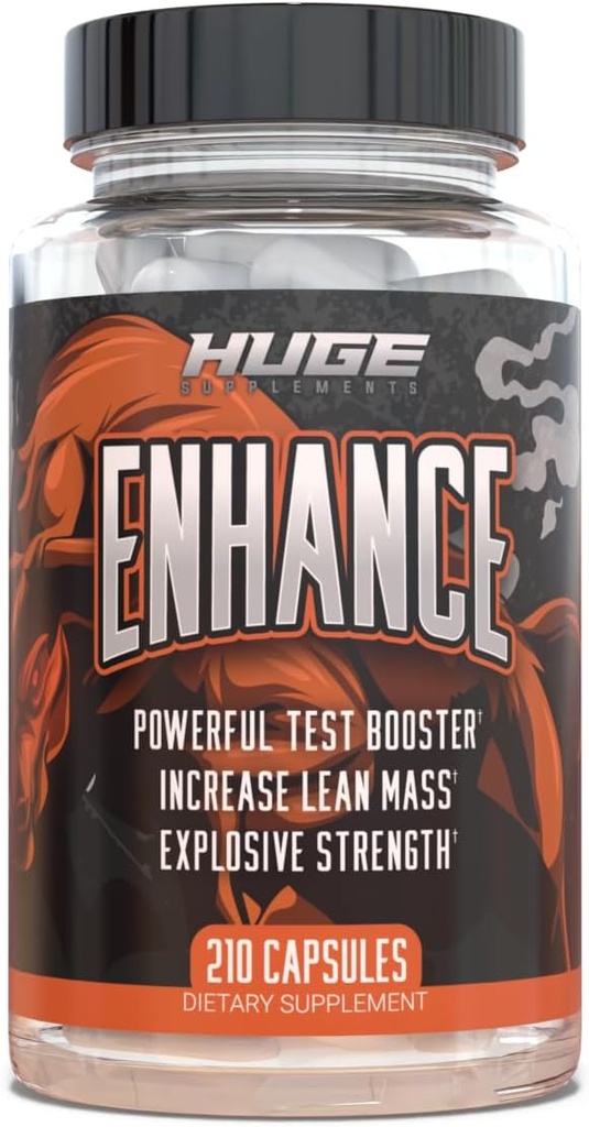 Riesige Ergänzungen Enhance - Natürliche Testosteron Booster für Männer - Erhöhung Stärke, Größe & Stamina - 240 Kapseln