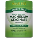 Nature's Truth Magnesium Glycinate 200mg | 120 Kapseln | Hohe Absorption Chelat Magnesium | Non-GMO & Gluten freie Mineralergänzung