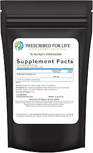 Prescritto per la vita N Acetil L Glutamina Polvere, Pure L Glutamine Aminoacidi Supplemento (2oz / 56g)