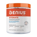 Die Genius-Marke Genius Hydrate - Elektrolyt-Ergänzung für tägliche Hydration - Kokoswasser - Zuckerfrei - 8 Essential Minerals & Nährstoffe - Non-GMO - Blaue Himbeere - 50 Portionen
