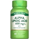 Nature's Truth Alpha Lipoic Acid 600mg | plus Biotin Optimizer | 60 Kapseln | Non-GMO & Gluten Kostenlose Ergänzung