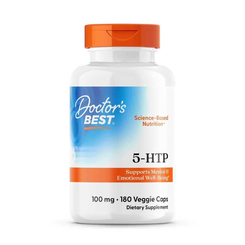 Ärzte Beste 5-HTP, unterstützt Mental & Emotional Wohlbefinden, Non-GMO, Gluten Free, Soy Free, Vegan 180 Veggie Caps