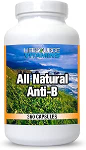 LifeSource Vitamine Alle natürlichen Anti-B für Immununterstützung, 14 Alle natürlichen Zutaten mit Echinacea & Knoblauch Extrakt, 360 Immunabwehrkapseln