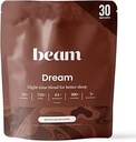 Beam Dream Sleep Powder, L-teanina, Apigenin, Reishi e Magnesio, Terze Parti hanno testato il sonno naturale & Sleep Supplemento per sonno profondo, Rilassamento e recupero, Supporto naturale del sonno, 30 Serve