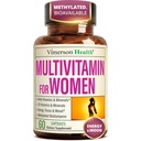 Multivitamina per le donne con vitamine e minerali etilati per energia, messa a fuoco e salute immunitaria – Premium Daily Womens Multivitamins & Multiminerals – 60 capsule