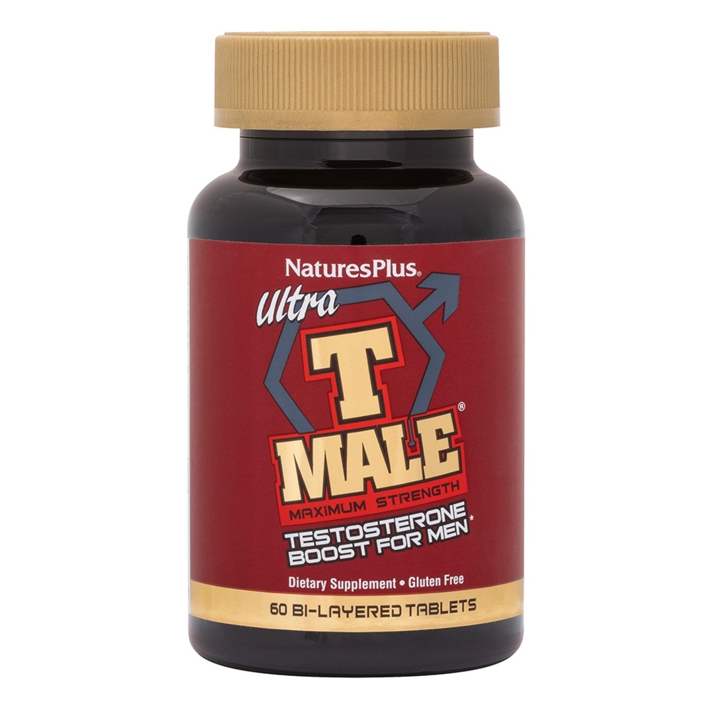 NaturesPlus Ultra T Männlich, Extended Release - 60 Bi-layered Tabletten - Unterstützt Muskelgewebe - Vegetarisch, Glutenfrei - 30 Servierungen