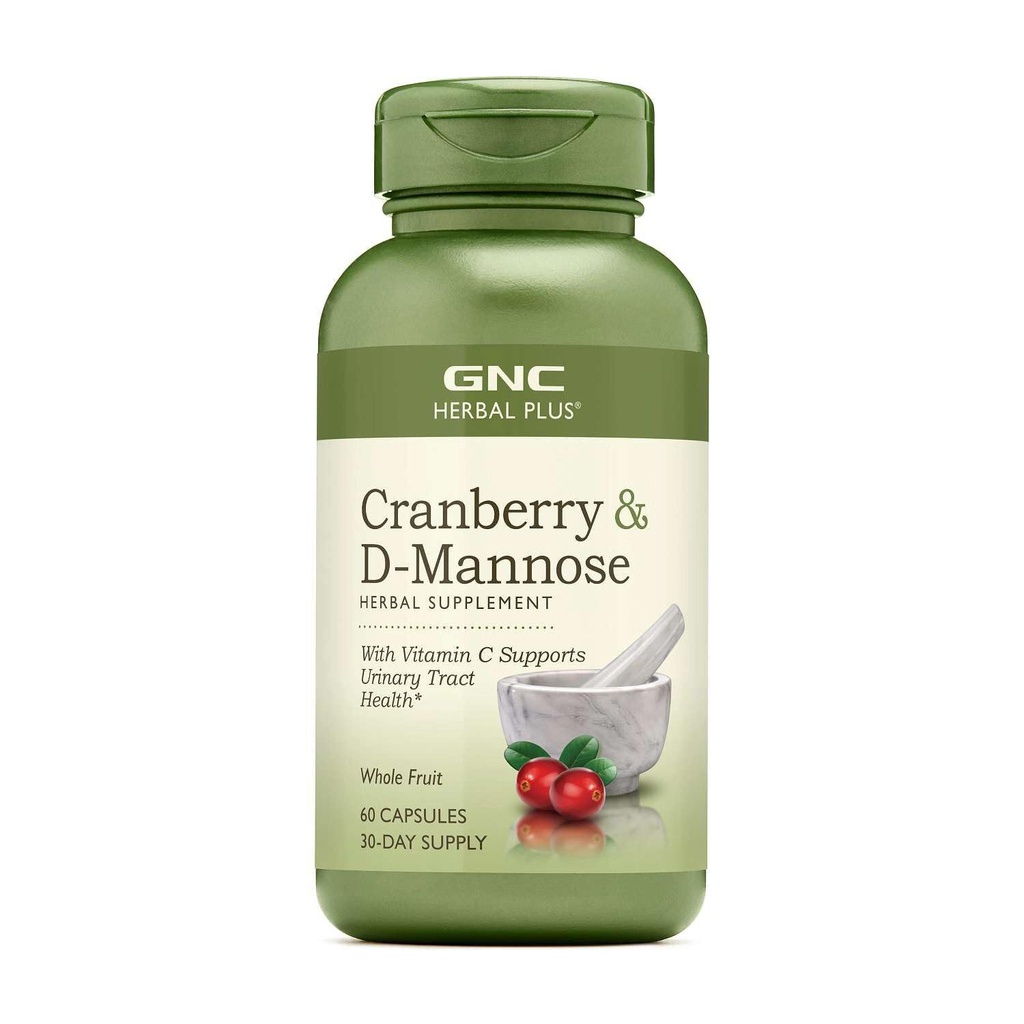 GNC Herbal Plus Cranberry D-Mannose, 60 gélules