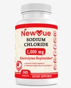 Cloruro di sodio 1000mg, 365 compresse - Compresse di sale, Non OGM, Gluten Free - Bere con elettroliti Sostituiti