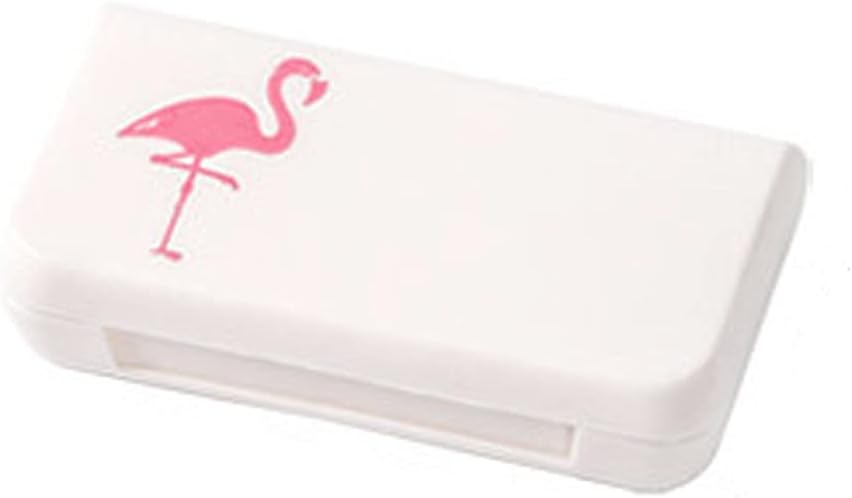 SagaSave Travel Pill Case 3 scomparti Portable Pill Case Dustproof e Moisture-Proof Daily Pill Case Small Pill Box per Vitamine, Fish Oil, Supplementi (Flamingo)