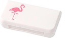 SagaSave Travel Pille Case 3 Komponenten Tragbare Pille Case Dustproof und Feuchtigkeit-Proof Tägliche Pille Fall Kleine Pille Box für Vitamine, Fischöl, Nahrungsergänzungsmittel (Flamingo)