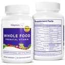 Volle Ernährung Pränatale Vitamine (120 Kapseln) Natürliche Unterstützung für mütterliche und fiesale Gesundheit, Prenatal Multivitamin für Frauen mit Cholin, B Vitamine und mehr, Vegan, keine Soja, Gluten oder Dairy
