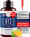 Vegan Vitamin B12 Flüssigkeit - Max Strength Methylcobalamin B12 Sublingual 5000 mcg - Fast Absorbing Supplement für Stimmung, Gedächtnis und Energie Unterstützung - Non-GMO, Gluten-Free, Citrus Flavor B 12 Tropfen, 2oz