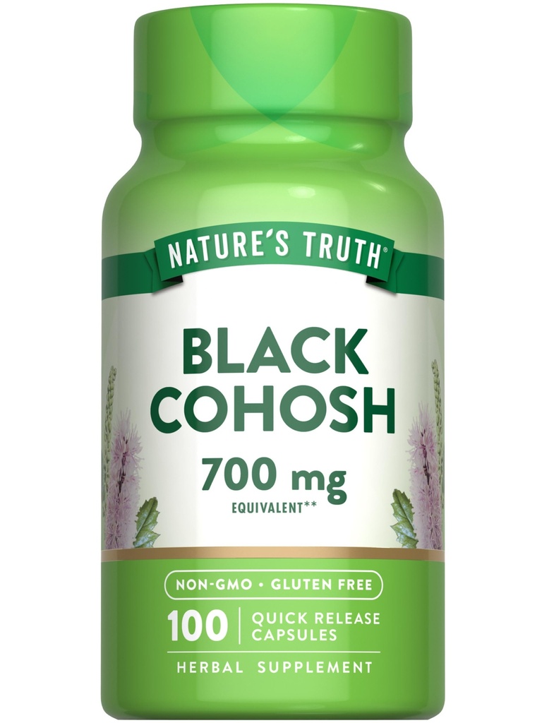 Nature's Truth Black Cohosh | 100 Kapseln | Root Extract | Non-GMO & Gluten Kostenlose Ergänzung