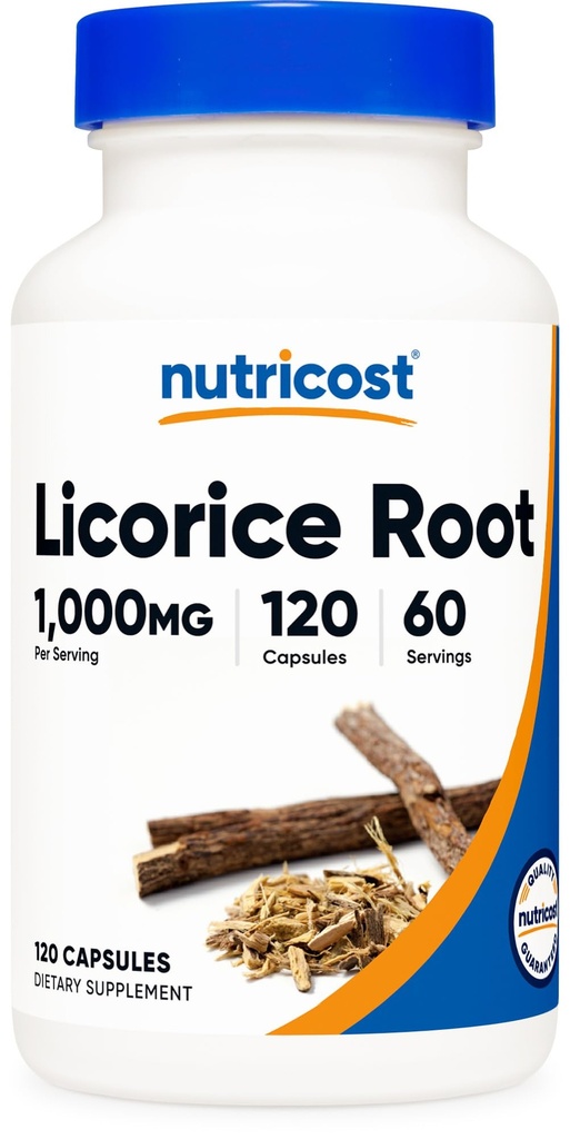 Liquirizia Nutricost 500mg, 120 Capsule - Non OGM, Gluten Free