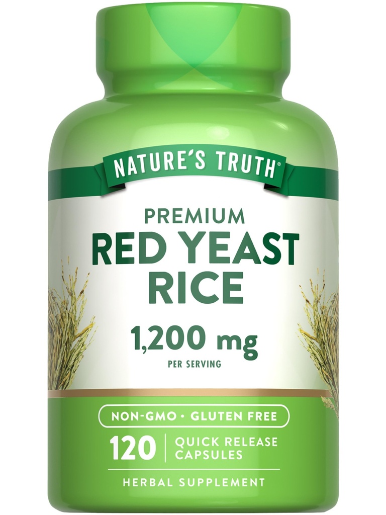 Nature's Truth Red Yeast Riz Capsules 1200 mg de 120 Count.