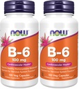 JETZT Ergänzungen, Vitamin B-6 (Pyridoxin HCl) 100 mg, Herz-Kreislauf-Gesundheit*, 100 Veg Kapseln (Pack von 2)