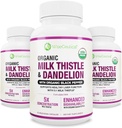 Max Absorption USDA Bio Milchdistel Potent 5:1 Konzentrierter Extrakt (2000 mg Stärke) & Organic Dandelion Root | Silymarin Antioxidant Flavonoid | Leberunterstützungsergänzung (60 Count (Pack mit 3))