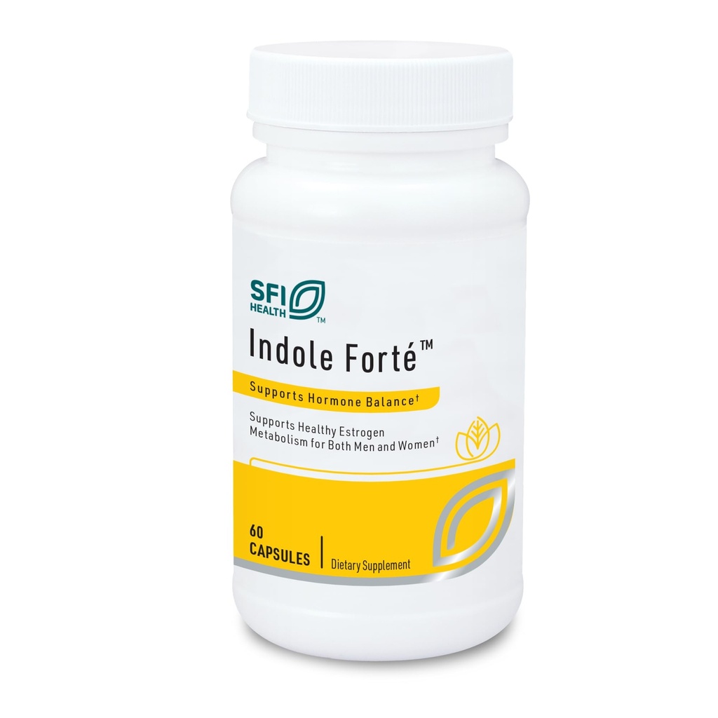 Klaire Labs SFI Health Indole Forté - Estrogen Supplement für Frauen & Männer mit Diindolylmethan & Indole-3-Carbinol - Indole & DIM Supplement zur Förderung des gesunden Estrogen Metabolismus (60 Kapseln)