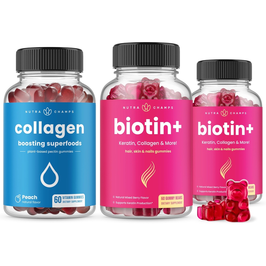 NutraChamps Komplettes Haar, Haut und Nägel Bundle
