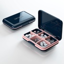 Travel Pille Case, Pille Box - Acedada Tragbare Pille Halter, Reise Pille Container Pille Träger für Geldbeutel, wasserdichte Kompakte Medizin Organizer Box, Blau
