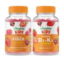 Bambini prebiotici vitali + vitamina D3 + Vitamina K2 Bambini, Gummies Bundle - Grande degustazione, Integratore di vitamina, Senza glutine, OGM libero, Gomma masticabile